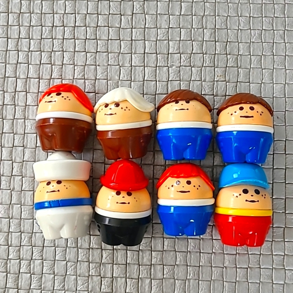 Vintage Chunky Little Tots Kid Toy Little Tikes Retro Toys Fireman Sailor People